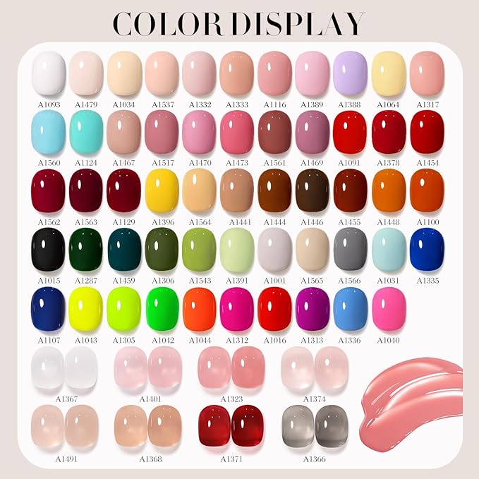Double Rhythm 0.50 OZ Gel Polish Hema Free Same Color Same Bottle Golden Round Translucent Neutral Natural Milky 15 ML Jelly UV Polish Art DIY at Home (Dark Blue-C1335)