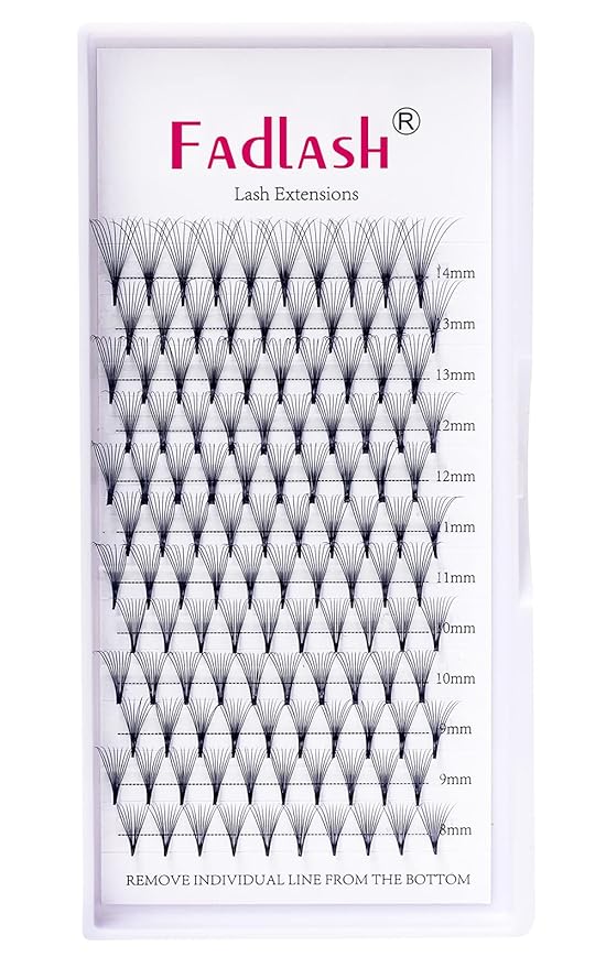 10D Premade Volume Eyelash Extensions Pro Ponit Premade Lash Extensions Fans Pre Made Fanned Russian Volume Lash Extensions Long Lasting (10D-0.07-C, Mix 8-14mm)