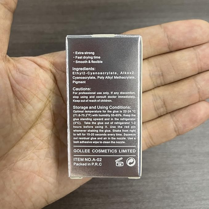 Eyelash Extension Glue High Flexibility Eyelash Glue 1 Sec Drying Time/Retention 6-8 Weeks/(0.17fl.oz / 5ml) Max Bond Thin Lash Adhesive for Eyelash Extension Lash Adhesive for Professional Use Only