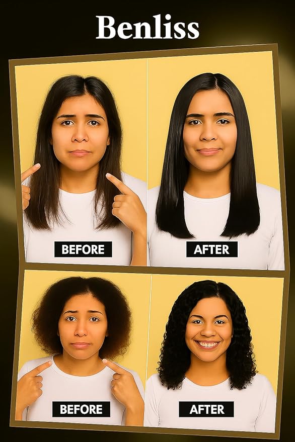 Benliss Intensive Repairs Lasting Hair Mask: Deep Conditioner for Dry, Damaged & Curly Hair with Argan and Macadamia Oil, 8.45 Fl OZ