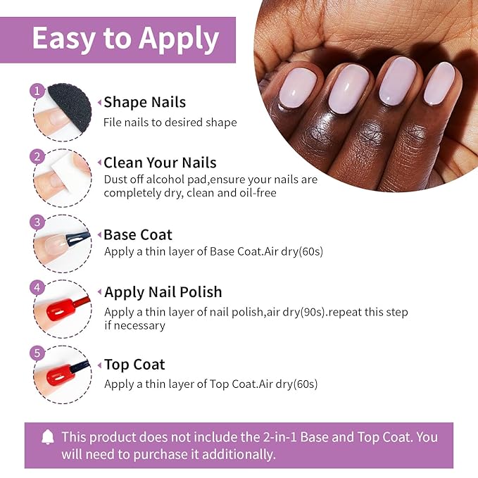 OpenLive 10ml Nude Pink Nail Polish Set 6 Colors Brown Red Purple All Seasons Neutral Color Quick Dry Nail Polish Set for Women Salon DIY Nail Art
