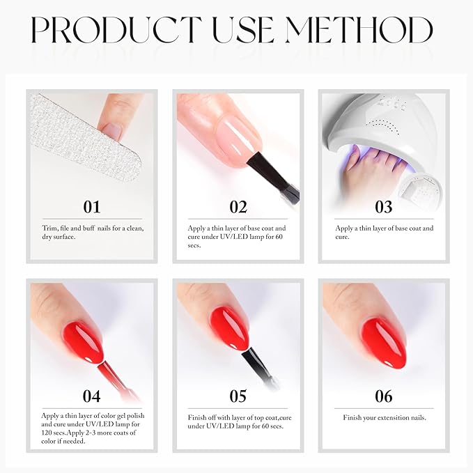 Double Rhythm Gel Polish 15ML Jelly Sheer Pastel Light Milky Color Pearl White Bottle 1 PC 0.5 OZ Full Size Nail Art Salon at Home (Red-D1451)