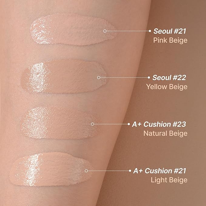 TROIAREUKE A+ Cushion Foundation (Shade 21) I Natural Coverage Foundation Makeup, Moisturizing Finish for Sensitive, Oily, Combination Skin, Skin Care Cushion I Korean Aesthetic Makeup
