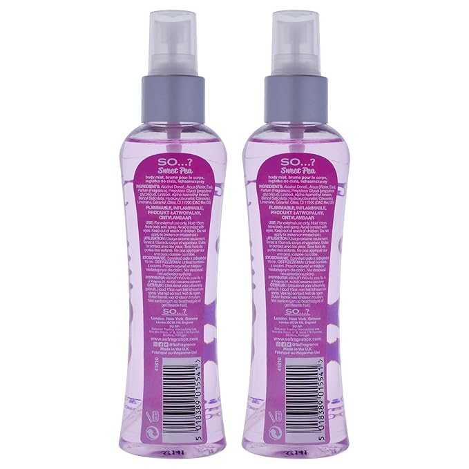 Sweet Pea Body Mist by So…? for Women - 3.5 oz Body Mist - Pack of 2