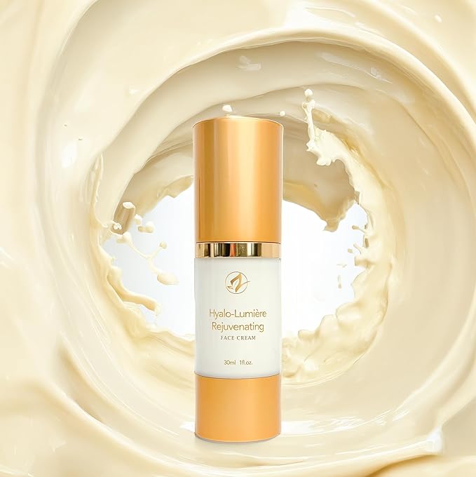 Zatural Hyalo-Lumière Rejuvenating Luxurious Face Cream Lift, Tone, & Tighten, Vitamin C Moisturizer, Hyaluronic Acid, Vegetable Collagen