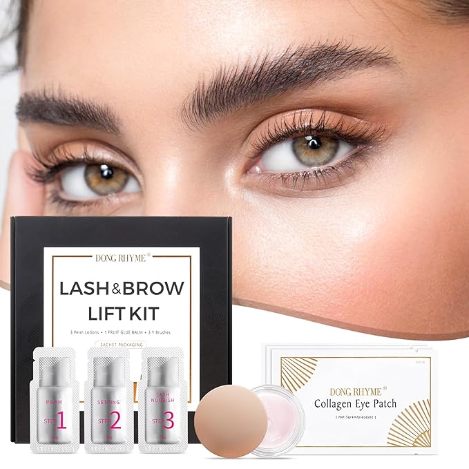 Lash Lift Kit by DONG RHYME - Professional Eyelash Perm Kit Sturdy Result, Small Disposable Packages(5 Pcs) Eyelash Lift Kit with Harmless Ingredients, Newbie Friendly Brow lamination Kit at Home Use
