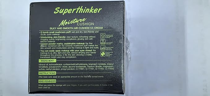 Air Cushion CC Cream Mushroom Head Foundation Makeup, BB Cream Face Makeup Foundation for Mature Skin, Moisturizing Natural Coverage, Tattoo cover up, Even Skin Tone for All Skin Types (Natural)