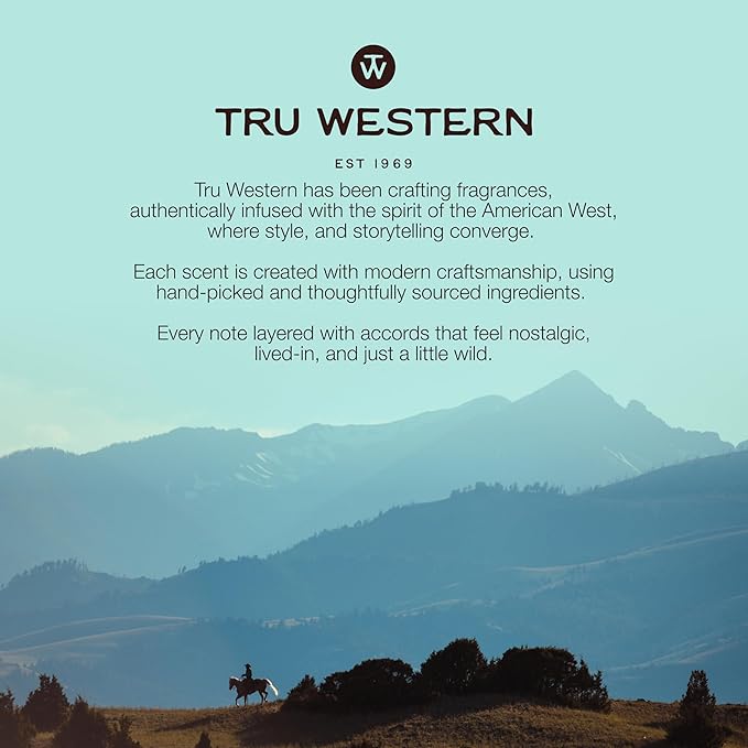 Tru Western Wild and Free Amber Sundance Women's Hydrating Hair and Body Fragrance, 3.4 fl oz (100 ml) - Notes of Citrus, Coconut Creme, Gardenia, Sandalwood, Amber