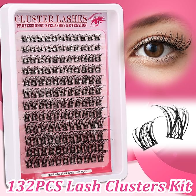 Lash Clusters Lash Spikes Eyelash Clusters Mixed Lengths 8-16mm C/D Lashes DIY Spiky Lash Extension Mega Cluster Eyelash Extensions Mink Strips Lashes Thick