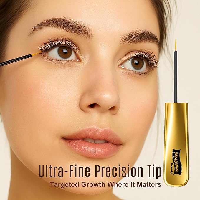 Eyelash Growth Serum - Advanced Biotin, Peptides & Botanical Extract Lash Enhancing Serum for Longer, Thicker Lashes and Brow, Visible Results in 2 Weeks - Hormone-Free, Non-Irritating Formula, 5ml
