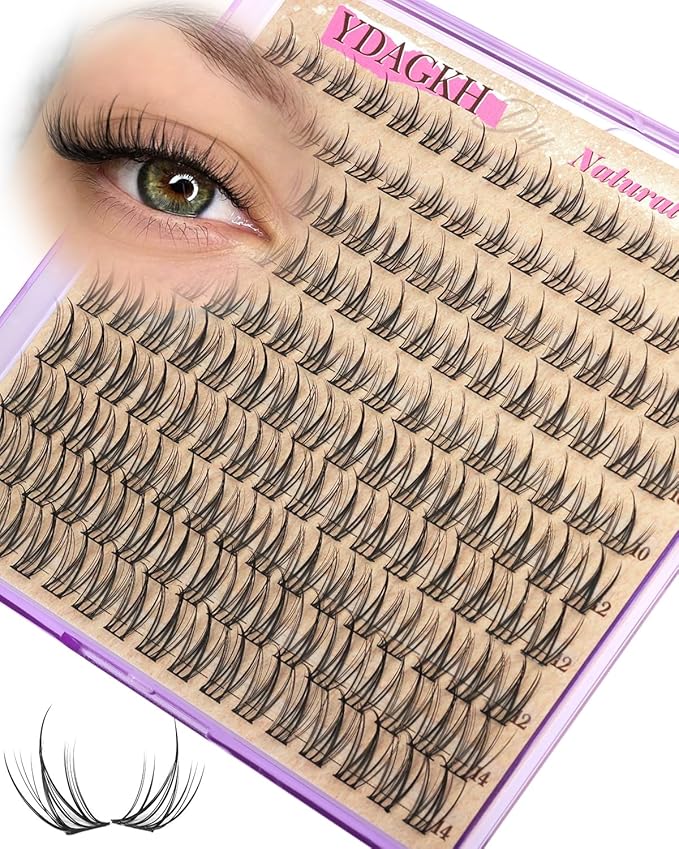 Short Anime Lash Cluster Natural Lash Extension Spiky Individuals Lashes 8-14mm Manga Cluster Eyelash Extensions Super Natural DIY Doll Eyelash Extension C Curly Wispy Eyelash Clusters