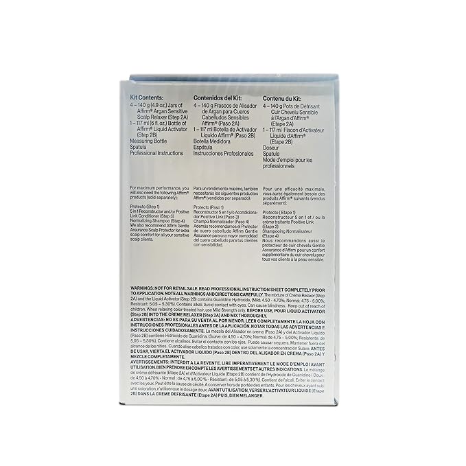 Argan Sensitive Scalp Relaxer - Alisador de Argan - 4 Single Applications
