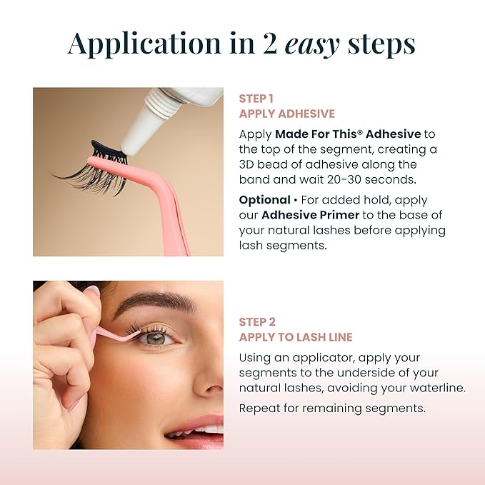 FlutterHabit Flirt Ready Set Starter Kit, DIY Eyelash Extensions, Lash Clusters for Women, Professional Quality At Home Eyelash Extension Kit, Natural False Lashes, 3 Lash Sets, Lash Glue Included