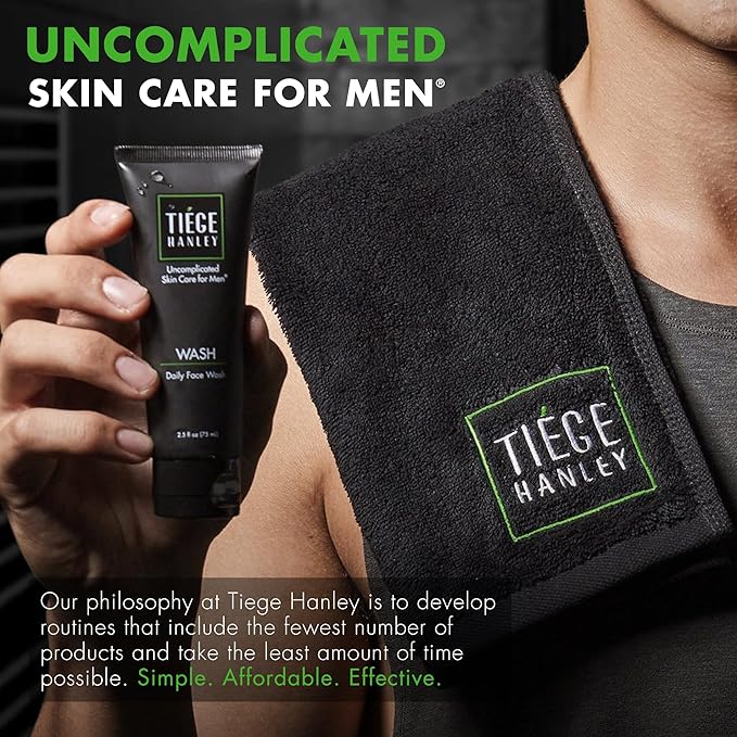 Tiege Hanley Face Moisturizer for Men, Nighttime Facial Moisturizer With Collagen, Hyaluronic Acid, and Peptides, Hydrating Overnight Face Cream, Gentle on Sensitive Skin, Men’s Skin Care, 2.5 FL Oz