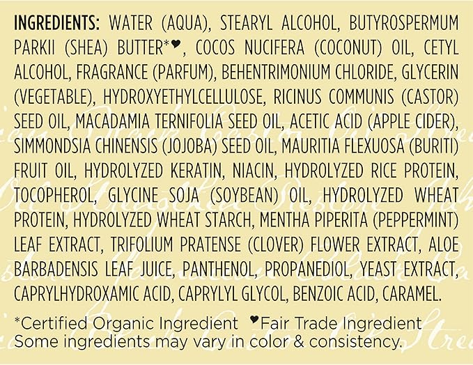 SheaMoisture Strengthen and Restore Rinse Out Hair Conditioner to Intensely Smooth and Nourish Hair 100% Pure Jamaican Black Castor Oil with Shea Butter, Peppermint and Apple Cider Vinegar 13 oz