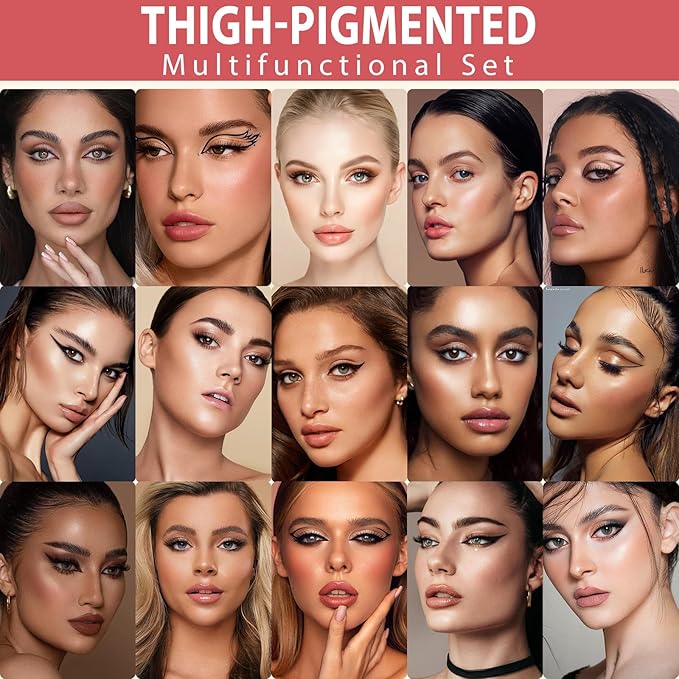 Eyebrow Pencil Kit, with Microblading Eyebrow Pen, Eyebrow Gel, Eyeliner, Eyebrow Brush, Eyebrow Pencils for Women, Waterproof, Smudge Proof, Long Lasting Makeup Formula - Dark Blonde