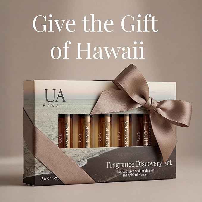 Variety Pack Body and Hair Mist from Hawaii, Hair Perfume for a Light, Hydrating Refresh, Body Mist for Women and Men, Alcohol-Free, With Moisturizing Hyaluronic Acid & Glycerin, Glass Bottle, 3.4 oz