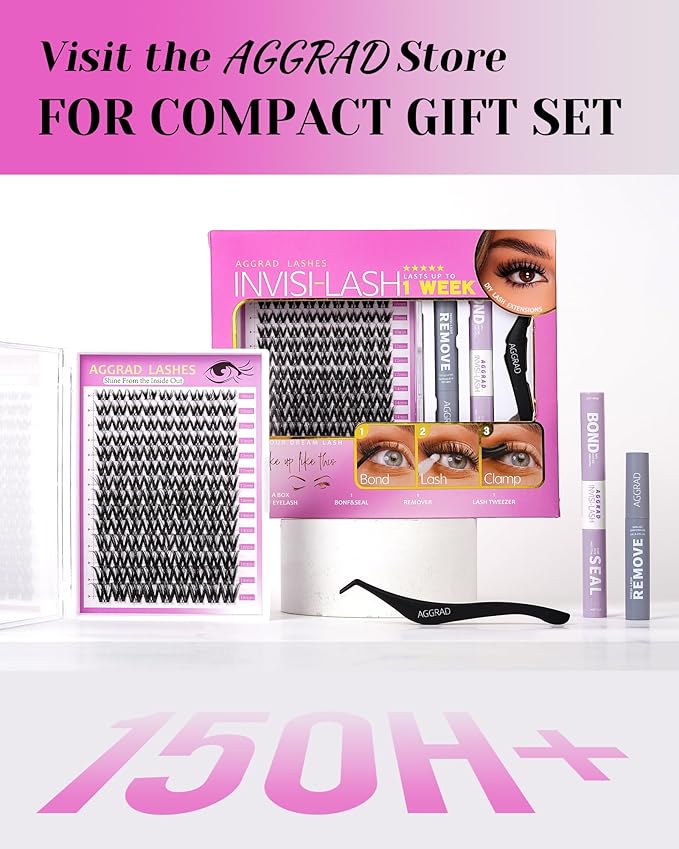 Flora Lash Clusters 8-18mm Light-Volume Wispy Eyelash Clusters D Curl - WideSpan DIY Eyelash Extension Spiky Cat Eye Lashes Individual Fake Eyelashes Clusters with 0.03mm Ultra-Thin Black Band