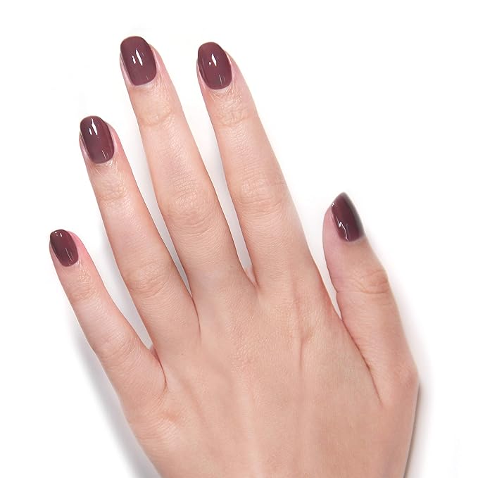 LONDONTOWN UV/LED Gel Nail Polish - Long Lasting, Chip Resistant High Shine Color - Glossy Mauve Purple, Darjeeling, 12ml/.40fl oz