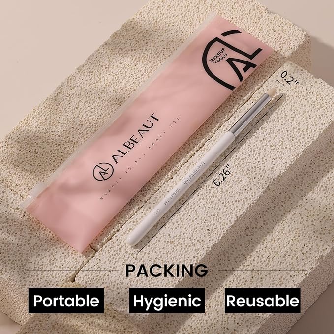 Small Eyeshadow Brush, Soft Firm Pencil Brush with Precise Point, Delicate Areas Eye Shadow Applicator for Inner Eye & Different Eye Shape (197 Micro Pencil)