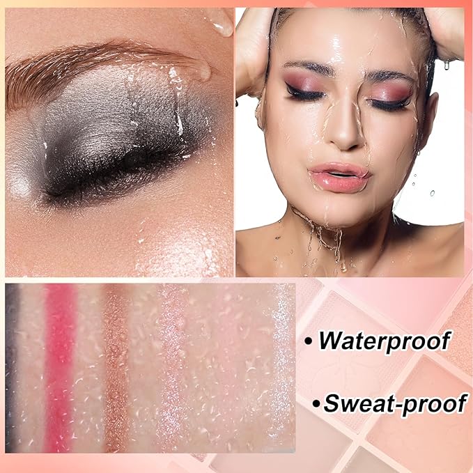 Boobeen 9 Colors Eyeshadow Palette - Matte and Shimmer Makeup, Highly Pigmented Creamy Eye Shadow Powder, Create a Neutral Eye Look, Long Wearing,Easy to Build Dramatic Glamour Looks