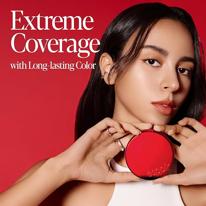 Espoir Be Velvet Cushion Foundation #26 Honey | Quick and Easy Coverage with Long-lasting Color by Zero Oxidation, Velvety Smooth Finish & Lightweight Formula, Vegan, Korean Makeup, 0.46 oz