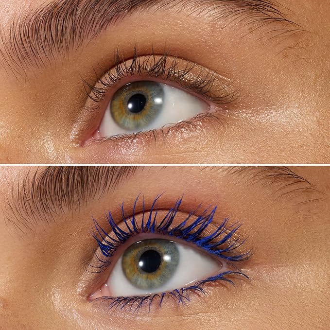 essence | I Love Extreme Blue Crazy Volume Mascara | Vibrant & Colorful, Volumizing & Long-Lasting for Dramatic Lashes | Vegan & Cruelty Free
