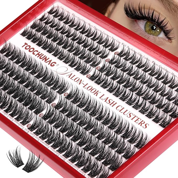 Wispy Cluster Lashes Manga Eyelash Clusters 192pcs Spiky Volume Cluster Eyelash Extensions D Curly Fairy Lash Clusters 12-18mm DIY Individual Lashes Extension Natural Look by TOOCHUNAG