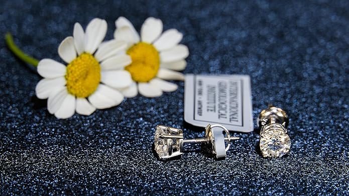 IGI Certified 1 to 10 Carat D-E Color and VS1-VS2 Clarity Lab Grown Diamond Stud Earrings for Women I 14k White Gold Earrings for Her I Secure Screw Back Made in USA by Beverly Hills Jewelers