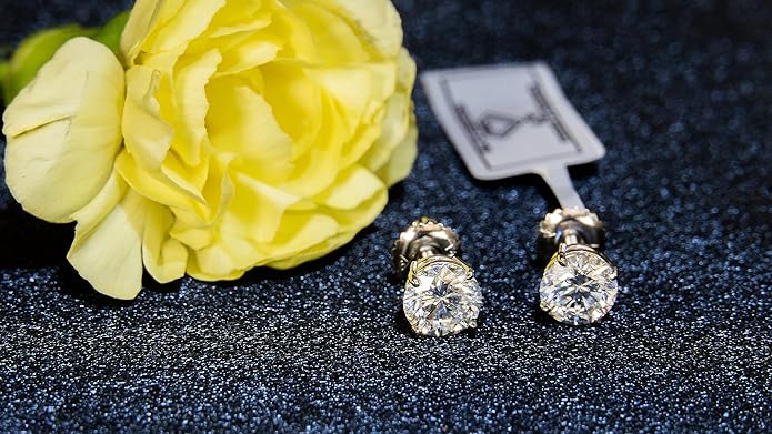 IGI Certified 1 to 10 Carat D-E Color and VS1-VS2 Clarity Lab Grown Diamond Stud Earrings for Women I 14k White Gold Earrings for Her I Secure Screw Back Made in USA by Beverly Hills Jewelers