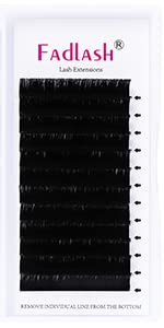 Eyelash Extension Easy Fan Volume Lashes 0.03-0.10mm C D CC DD L Curl 8-30mm Length Volume Lash Extensions Self Fanning Eyelash Extensions (0.07-CC, 14mm)