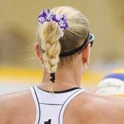 Volleyball Scrunchies, Velvet Hair Ties Headband Accessory, Set of 4 Purple