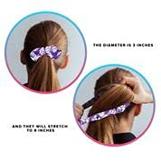 Volleyball Scrunchies, Velvet Hair Ties Headband Accessory, Set of 4 Purple