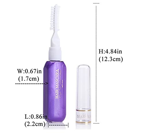 Temporary Hair Mascara Washable Temporary Hair Color Chalk Hair Dye Stick Non-toxic Instant Dye(White)