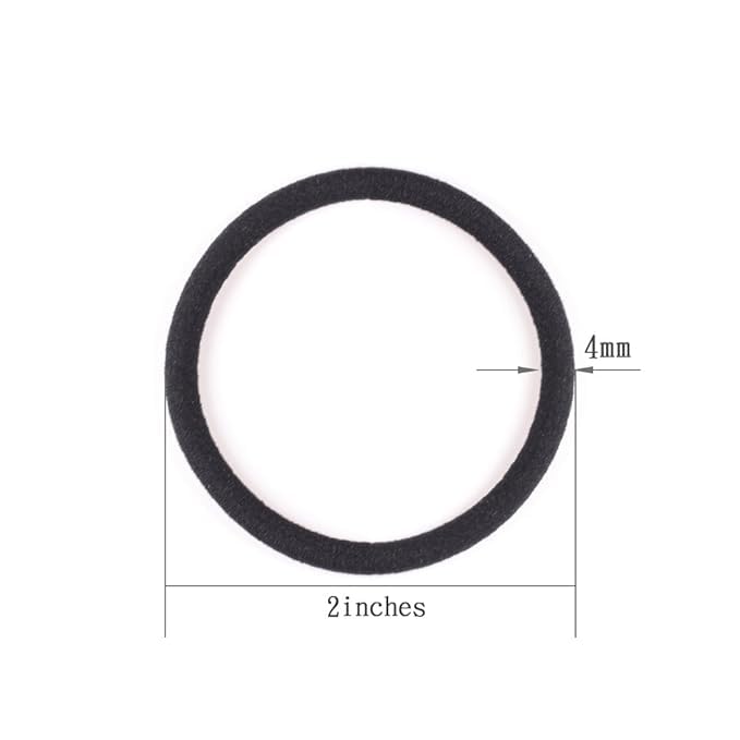 120PCS Thick Hair Elastics for Women Girls, No Damage Seamless Hair Ties, High Elastic Ponytail Holders for Thick, Curly, Long Hair - Neutral Colors (4mm)