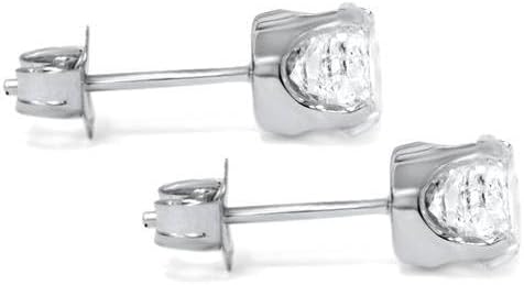 Pompeii 1 Ct TDW Round Cut 14K White or Yellow Gold Diamond Studs Earrings IGI Certified