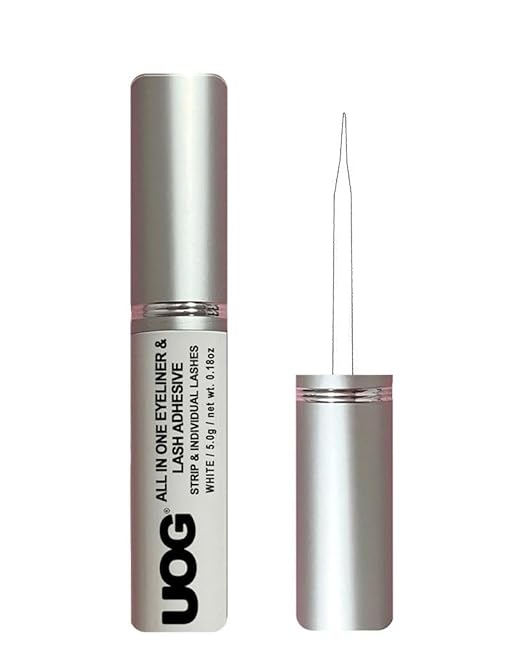 UOG (United One) Eyelash Adhesive Glue - Super Strong Hold Up to 5 Days, Waterproof & Allergy-Free, Odorless Brush-On False Lash Extension Glue, All-in-One Formula. (Clear). (3, Clear)