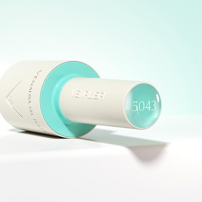 VENALISA Pastel Blue Gel Nail Polish, 1Pcs Light Blue Gel Polish Color High Gloss Soak Off U V Nail Manicure Salon DIY