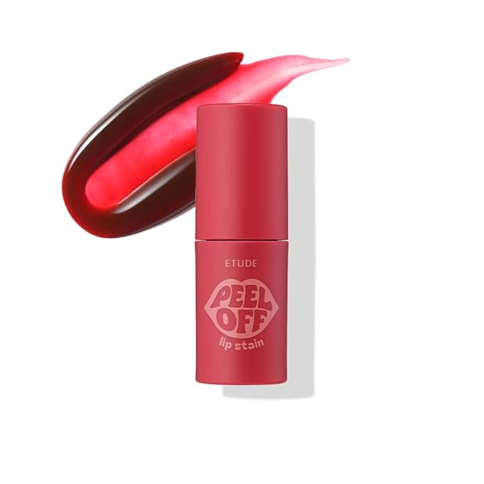 ETUDE Dear Darling Peel Off Lip Stain (Blood Wine) – Teen girl gifts, Hydrating Hydrogel Tint, Long Lasting & Waterproof, High Pigment, Easy Peel Off, All‑Day Color Lip Tattoo