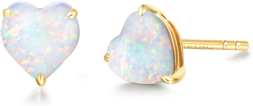 FANCIME 14k Solid Yellow Gold Stud Earrings Gemstone Prong Cluster Stud Earrings Fine Jewelry Gifts for Her Mom Women Wife