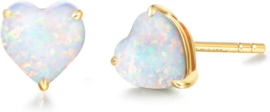 FANCIME 14k Solid Yellow Gold Stud Earrings Gemstone Prong Cluster Stud Earrings Fine Jewelry Gifts for Her Mom Women Wife