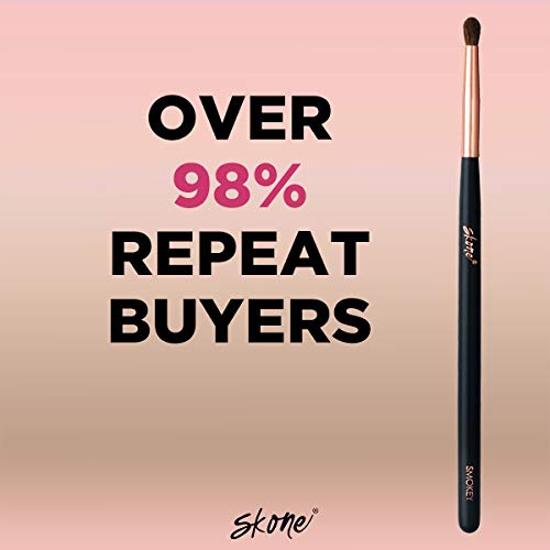 Skone Cosmetics | Professional Grade Makeup Brush | Eye Shadow | Eyebrows | Primer | Smudger | Nylon Brush (Smokey Brush)