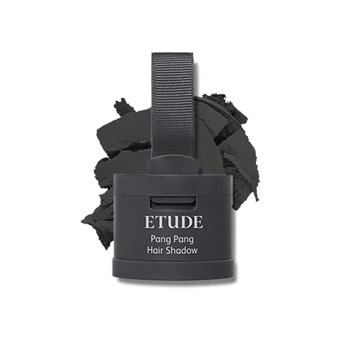 ETUDE Hair Pang Pang hairline powder Root Touch Up, Waterproof, For Facial Makeup, Hairline and Thin Hair - Natural Black
