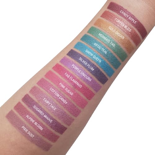 Aromi Green Metallic Liquid Lipstick | Turquoise, Teal-Green Lip Color with Shimmery Finish, Vegan, Cruelty-free, Long-lasting, Smudge Proof, Handmade (Mermaid Tail)