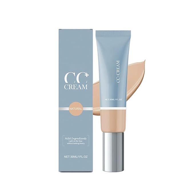 Primal Skin CC Cream for Older Women Liquid Foundation, Natural Finish, Medium to Full Coverage-Natural color-1 fl. oz (30ml)