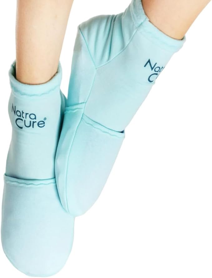NatraCure Cold Therapy Socks - Reusable Foot Ice Pack - Cooling Socks for Hot Feet, Neuropathy Pain Socks, CRPS Relief, Ice Pack for Feet - Size: Small/Medium