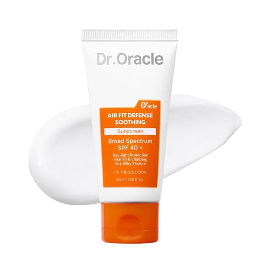 Air Fit Defense Soothing Sunscreen- SPF 40+, Outdoor Essential, No White Cast, Non-Greasy, Niacinamide, Vitamin E Sun Block For face, Korean Skin Care, Lightweight, Hydrating 1.69 fl. oz