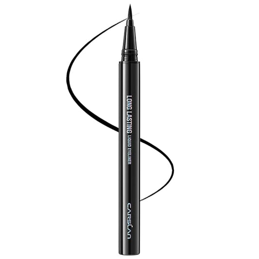CARSLAN Liquid Eyeliner, Black Eyeliner Liquid Liner, 12H Longlasting Eyeliners, Waterproof & Smudgeproof High Pigmented Eyeliners for Eye Makeup, Black