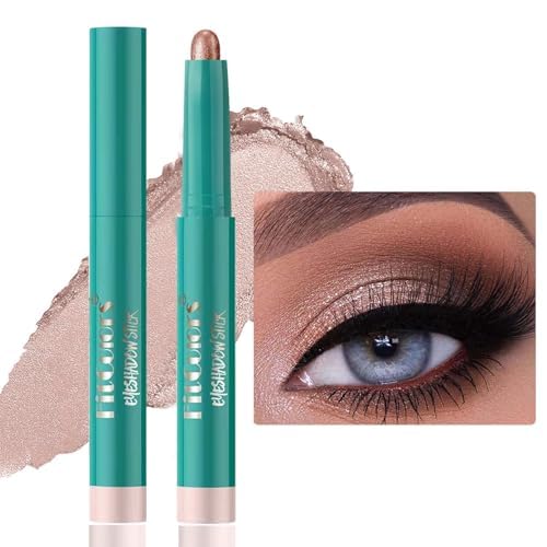 Eyeshadow Stick Eye Shadow Brightener Stick Eyeliner Pencil Cream Shimmer Glitter Smooth Eyeshadow Pencil Primer Highlighter Natural Waterproof Long Lasting (03)