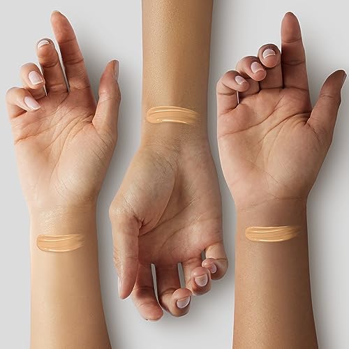 Glo Skin Beauty Luminous Liquid Mineral Foundation Makeup with SPF 18 (Café) - Improves Uneven Skin Tone, Smooths & Corrects Imperfections, Sheer to Medium Coverage, Dewy Finish